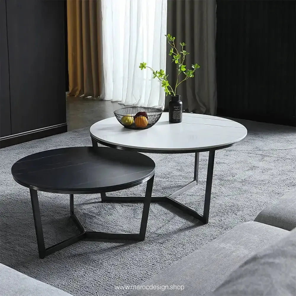 TRANSITION – Tables Basses Gigognes Modernes pour Sublimer Votre Salon / Maroc Design-Maroc Design-Noir-Noir-Maroc Design