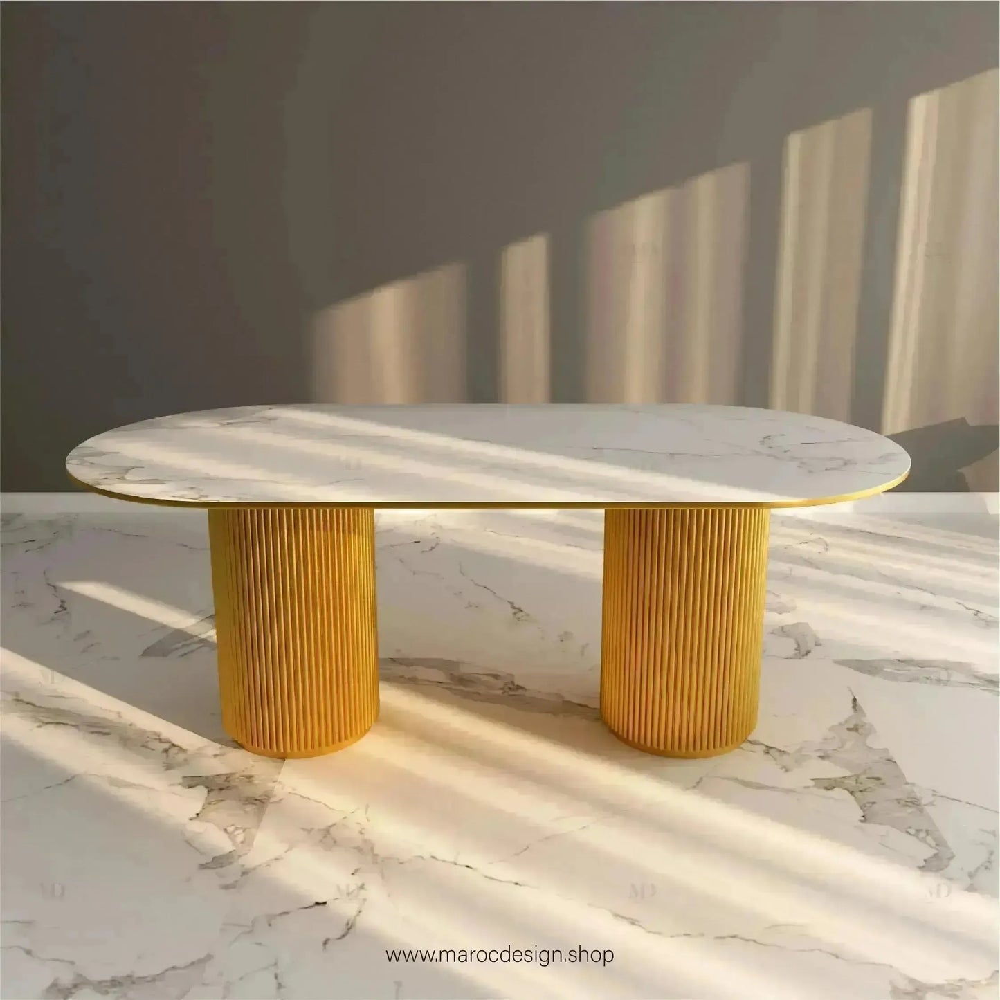 Table à Manger ALBER 6 Places / Élégance Moderne / Collection PRESTIGIA-Table à Manger-Maroc Design-Maroc Design