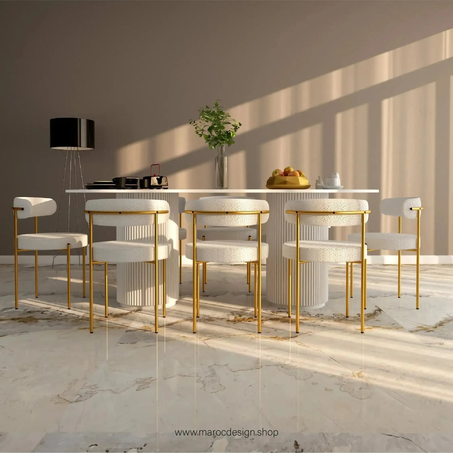 Table à Manger ANGEL 8 Places / Élégance Moderne / Collection PRESTIGIA-Table à Manger-Maroc Design-Maroc Design