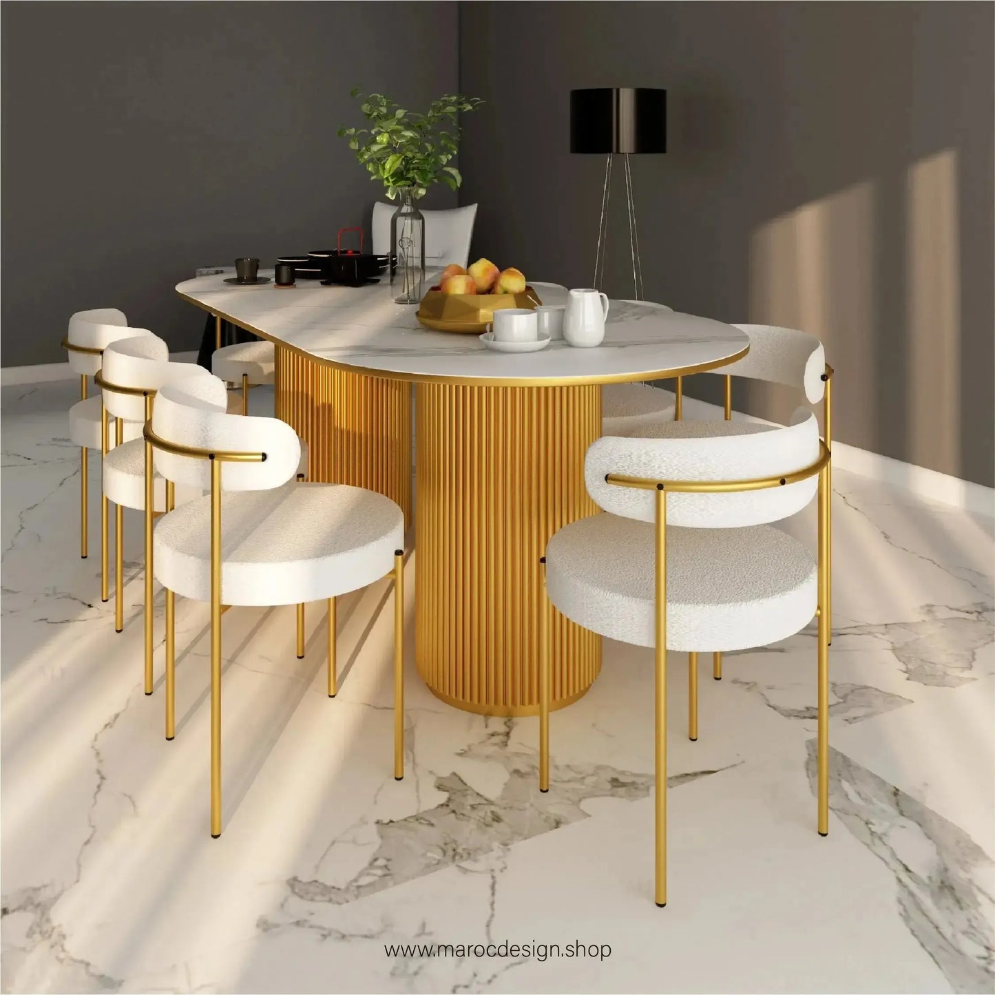 Table à Manger ELYSEE 8 Places / Élégance Moderne / Collection PRESTIGIA-Table à Manger-Maroc Design-Maroc Design