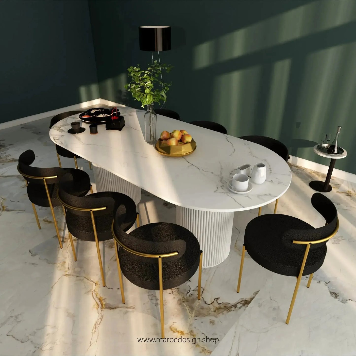 Table à Manger IBIZA 8 Places / Élégance Moderne / Collection PRESTIGIA-Table à Manger-Maroc Design-Maroc Design