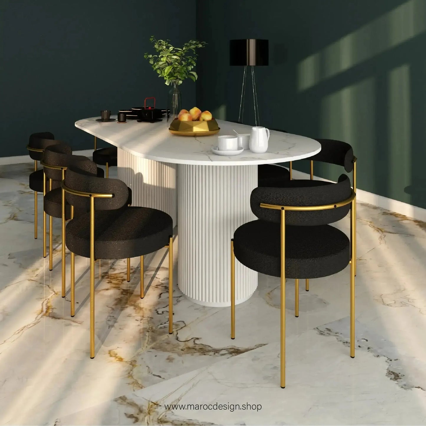 Table à Manger IBIZA 8 Places / Élégance Moderne / Collection PRESTIGIA-Table à Manger-Maroc Design-Maroc Design