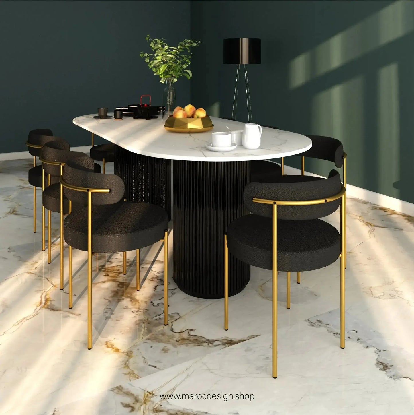 Table à Manger NEVADA 8 Places / Élégance Moderne / Collection PRESTIGIA-Table à Manger-Maroc Design-Maroc Design