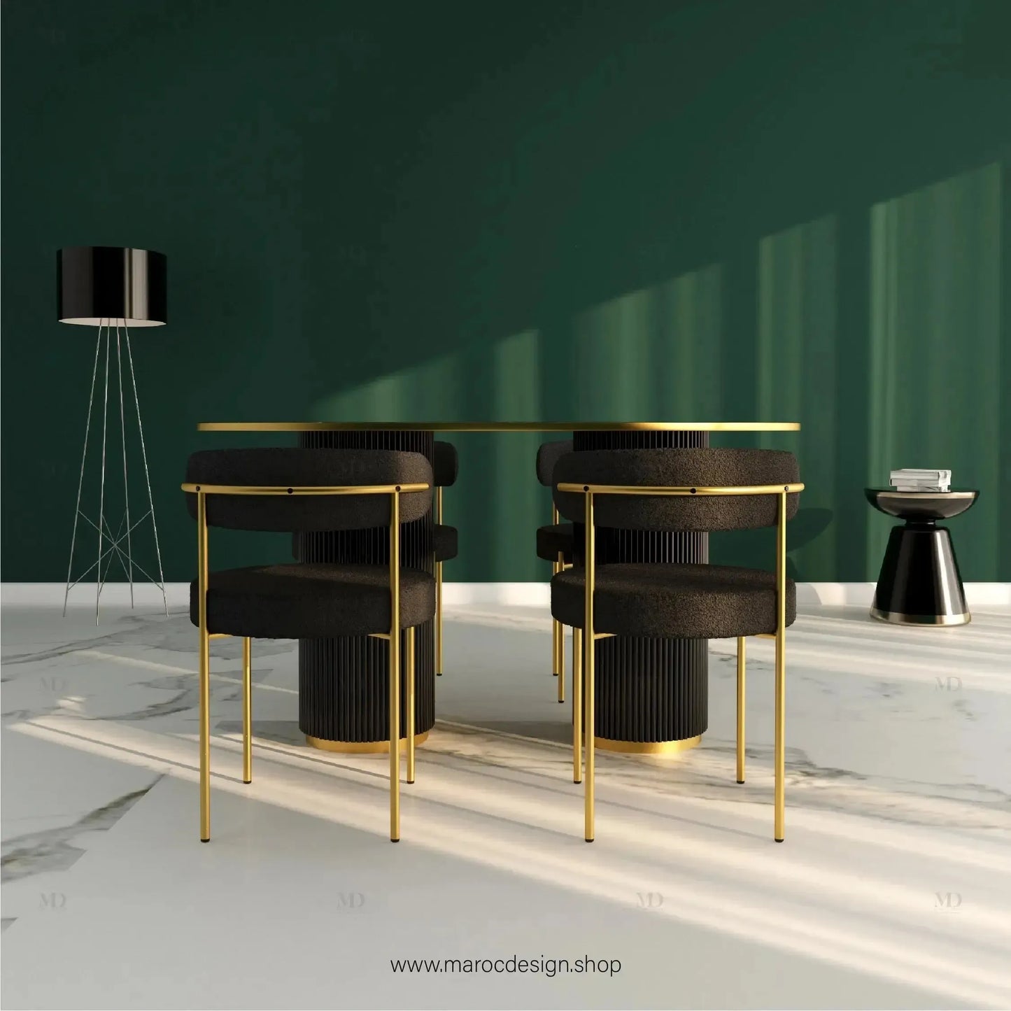 Table à Manger ROLS 4 Places / Élégance Moderne / Collection PRESTIGIA-Table à Manger-Maroc Design-Maroc Design
