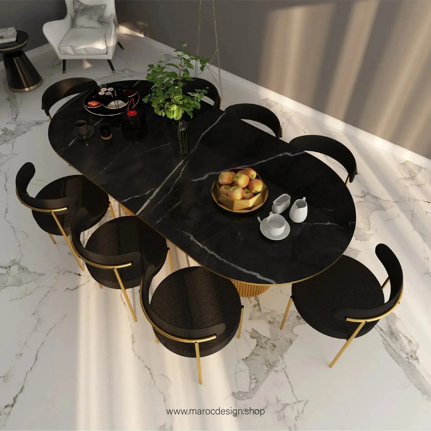Table à Manger SHINE 8 Places / Élégance Moderne / Collection PRESTIGIA-Table à Manger-Maroc Design-Maroc Design