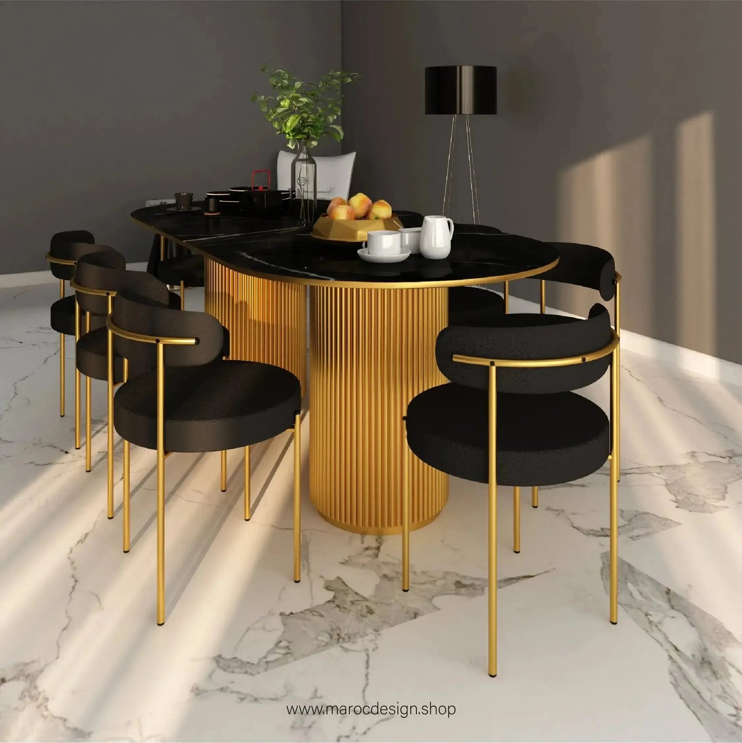 Table à Manger SHINE 8 Places / Élégance Moderne / Collection PRESTIGIA-Table à Manger-Maroc Design-Maroc Design