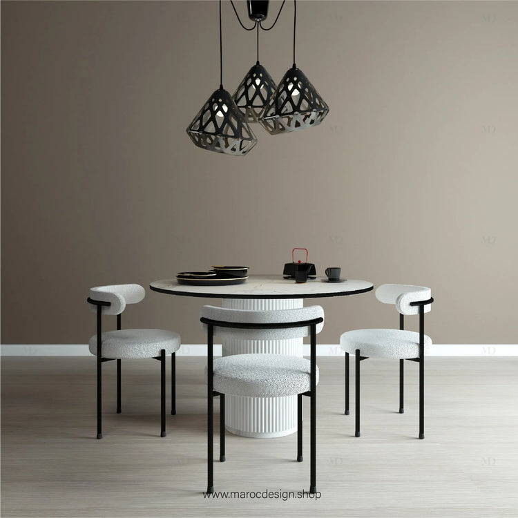 MARBELLA / Table à Manger / Élégance Intemporelle / Collection Pilar Maroc Design