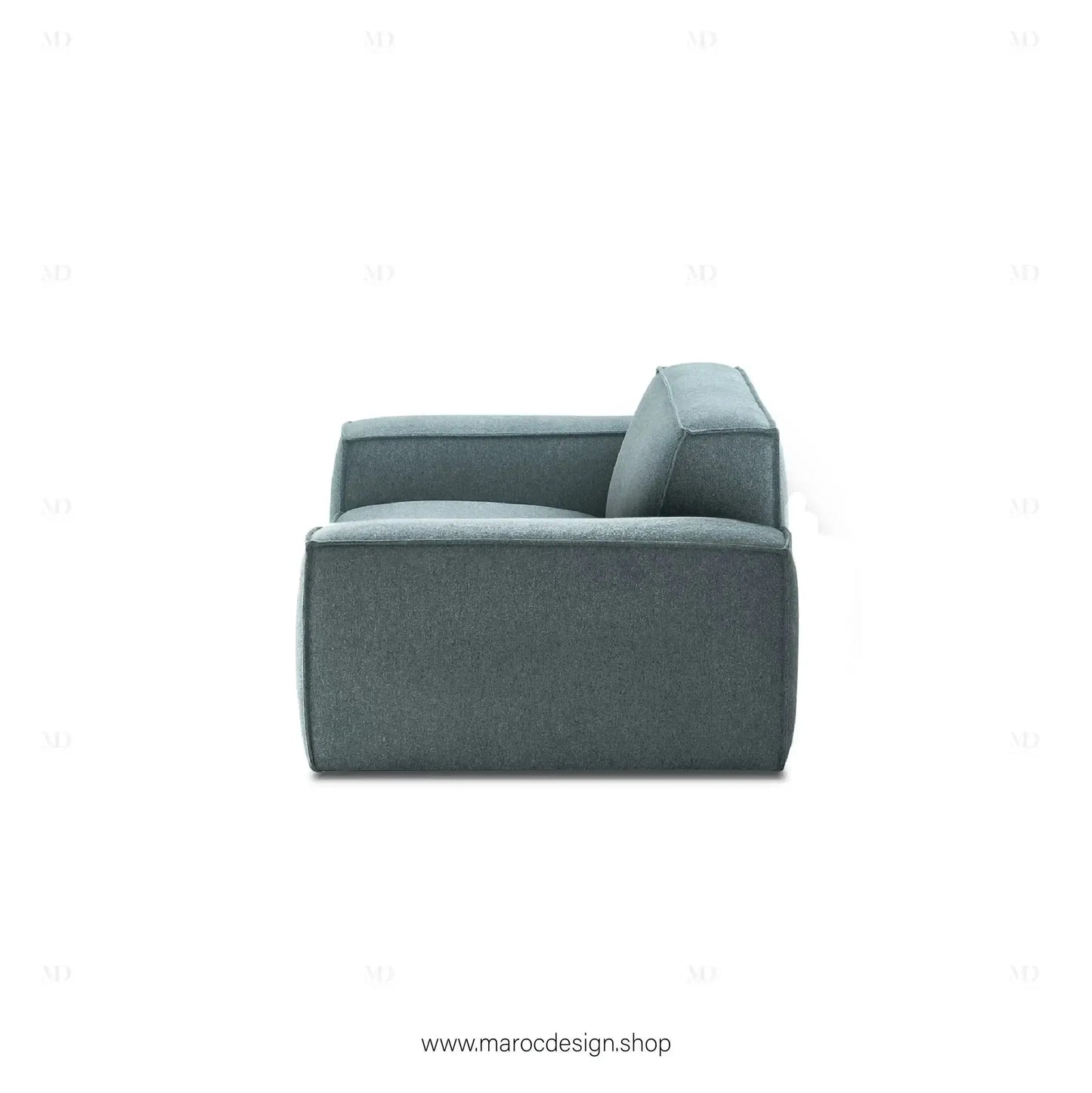 W Canapé avec 2 Accoudoir BOXTER - Élégance Moderne et Modulabilité-canapé, fauteil, Meridienne,-Maroc Design-Noir-Maroc Design