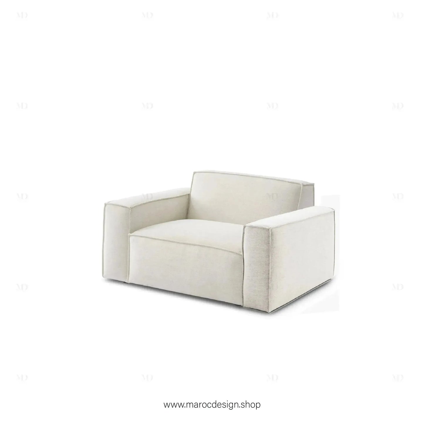 W Canapé avec 2 Accoudoir BOXTER - Élégance Moderne et Modulabilité-canapé, fauteil, Meridienne,-Maroc Design-Noir-Maroc Design