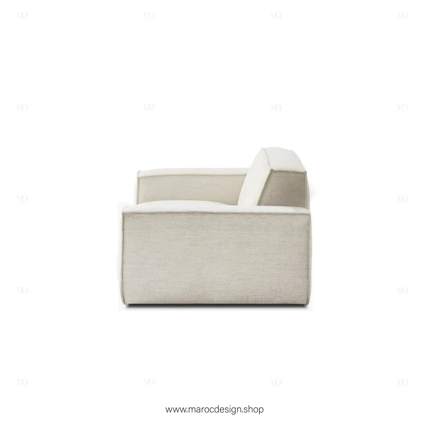 W Canapé avec 2 Accoudoir BOXTER - Élégance Moderne et Modulabilité-canapé, fauteil, Meridienne,-Maroc Design-Noir-Maroc Design