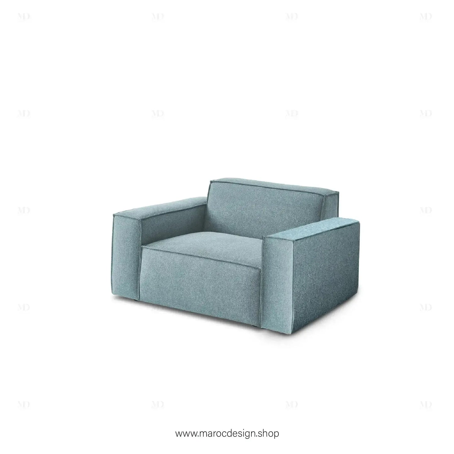 W Canapé avec 2 Accoudoir BOXTER - Élégance Moderne et Modulabilité-canapé, fauteil, Meridienne,-Maroc Design-Noir-Maroc Design