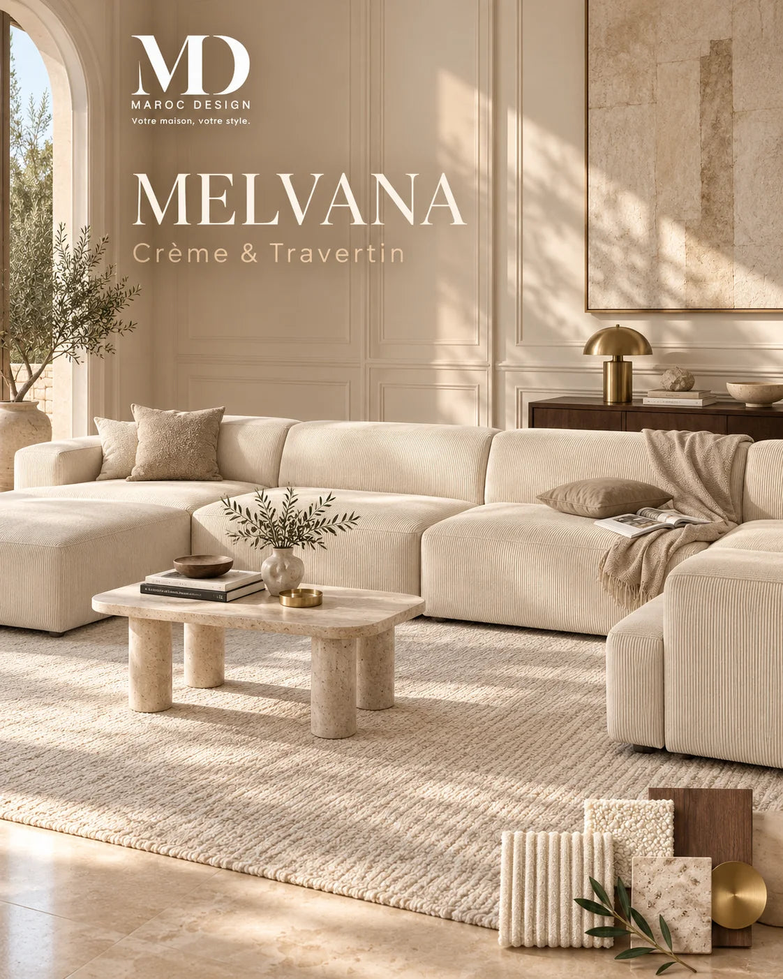 Collection MELVANA Maroc Design — mobilier et palette de matières