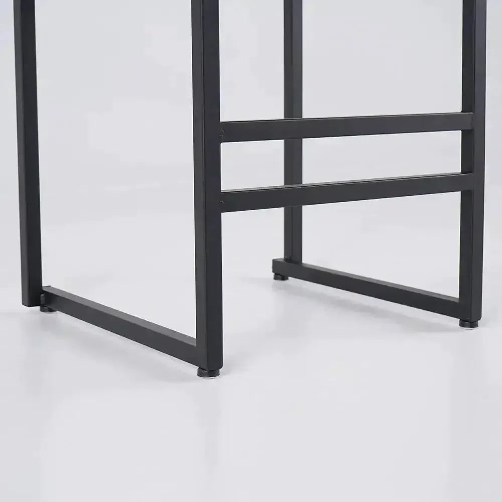 Girona - Tabouret de bar moderne en velours-Tabouret, Comptoir, Bar, Café, Réstaurant, Chaise, Table à Manger,-Maroc Design-Métal Noir-Noir-Maroc Design