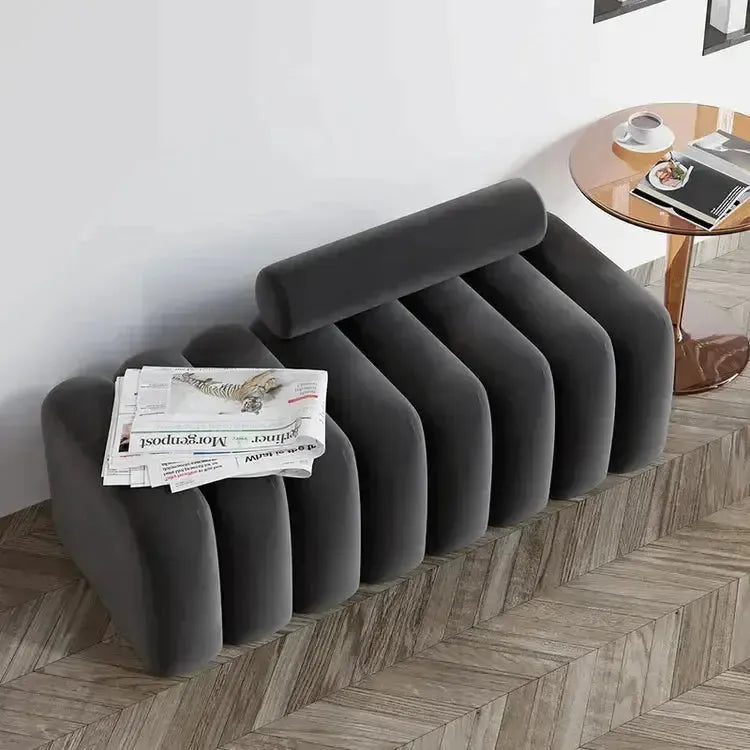 MODENA Banc Canapé / Découvrez le Charme et le Confort / By Maroc Design-Maroc Design-Noir & Blanc-120x45x60cm-Maroc Design