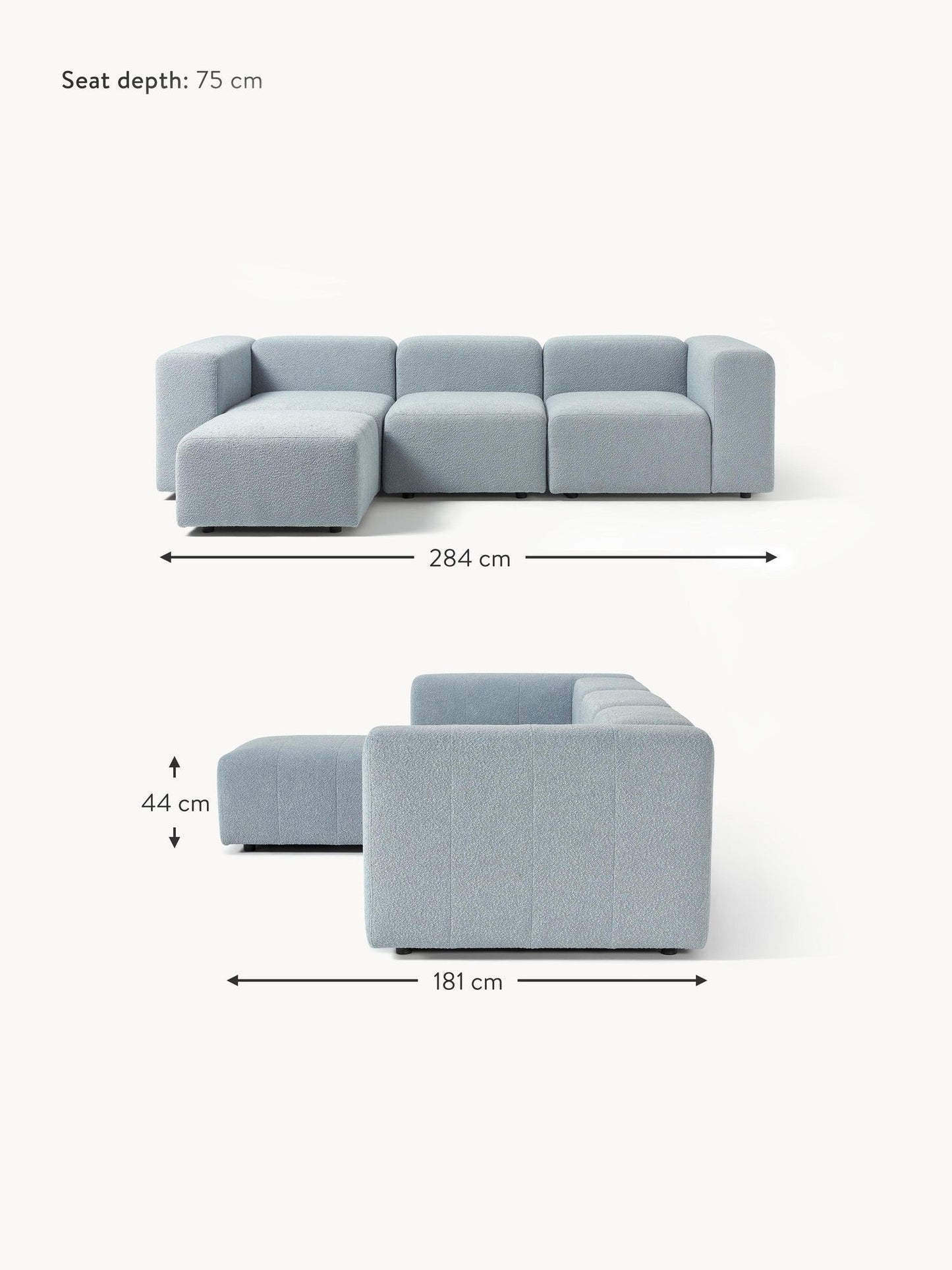 Casablancaise - Canapé modulable 4 places