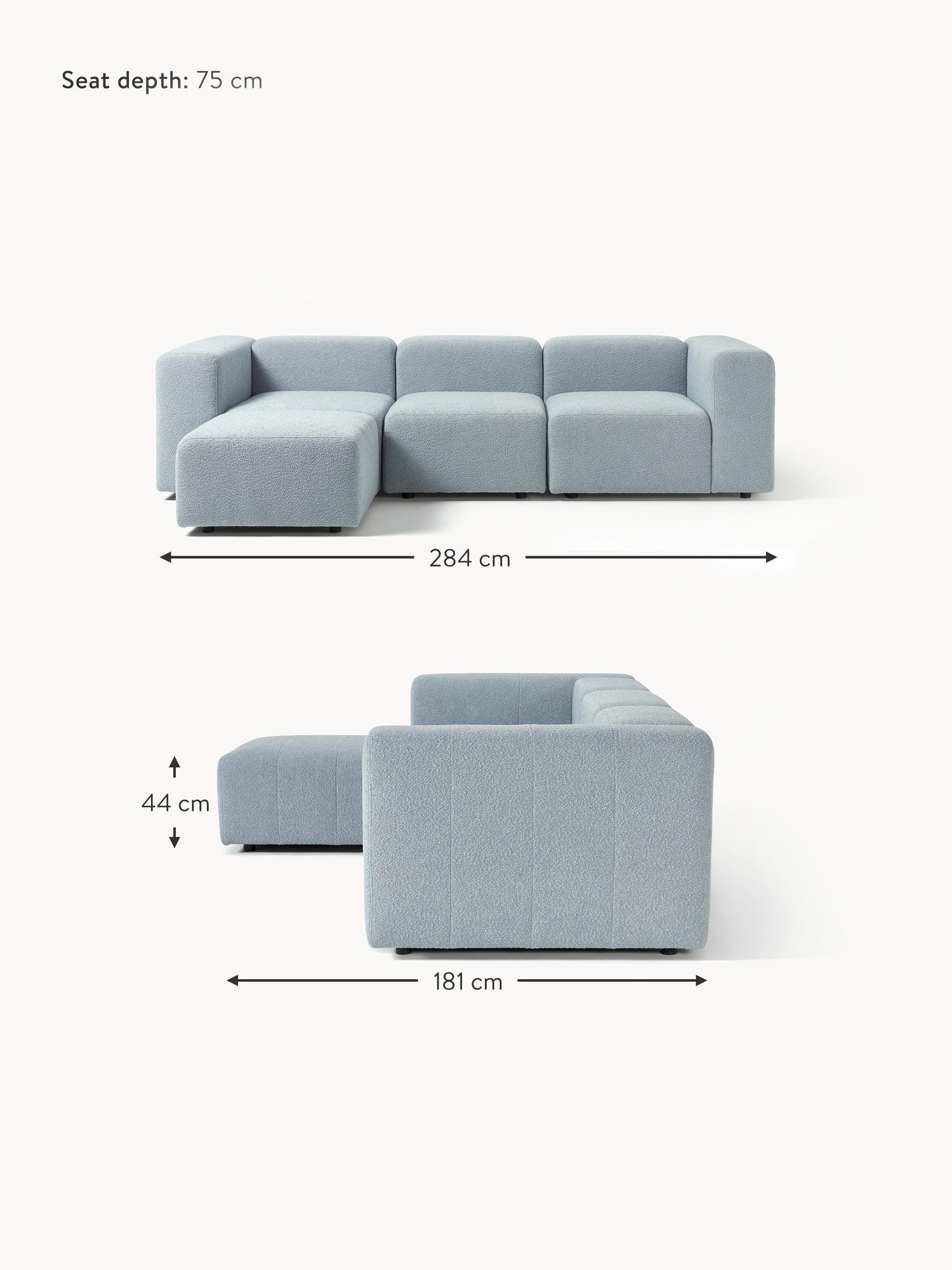 Casablancaise - Canapé modulable 4 places