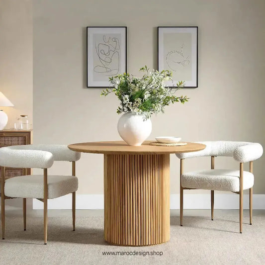 ALMA TABLE À MANGER – Élégance Moderne pour Votre Salon ou Cuisine By Maroc Design-Table à Manger, Chaises, Tabouret, Bar, Comptoire-Maroc Design-80cm-Maroc Design