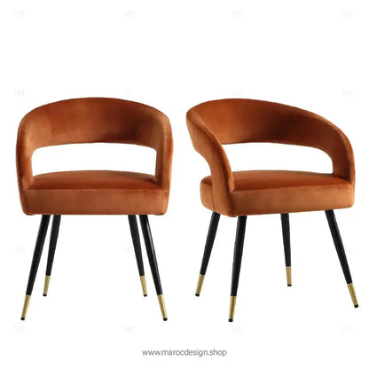 ARCHY-Chaise-Elegance-et-Confort-pour-Votre-Cuisine-Salle-a-Manger-By-Maroc-Design-Chaise-Table-a-Manger-Chaise-Bureau-cafe-Restaurant-Maroc-Design-Velours-Rouge brique