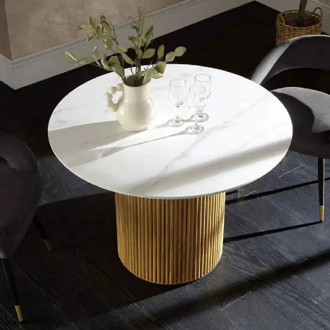 BAMBO TABLE À MANGER – Élégance Moderne pour Votre Salon ou Cuisine-Table à Manger-Maroc Design-80cm-Maroc Design