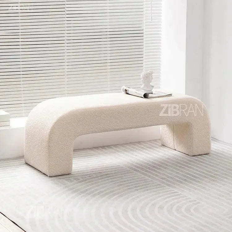 BRIDG canapé banc - tabouret-Banc, Tabouret, Chambre, Réception-Maroc Design-Blanc-Maroc Design
