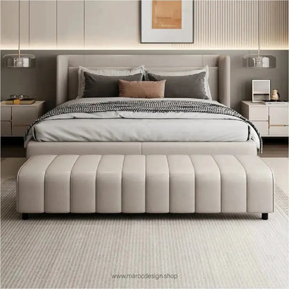 CAMEL, le banc qui vous offre un mélange parfait de confort et de sophistication By Maroc Design-Banc, Tabouret, Chambre, Réception-Maroc Design-Gris-100-Maroc Design