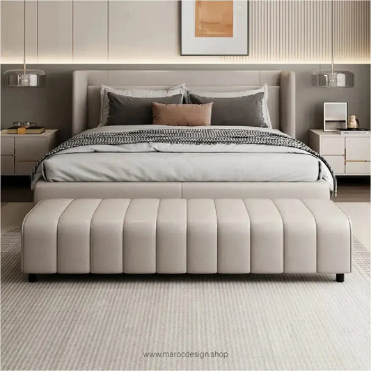 CAMEL, le banc qui vous offre un mélange parfait de confort et de sophistication By Maroc Design-Banc, Tabouret, Chambre, Réception-Maroc Design-Gris-100-Maroc Design