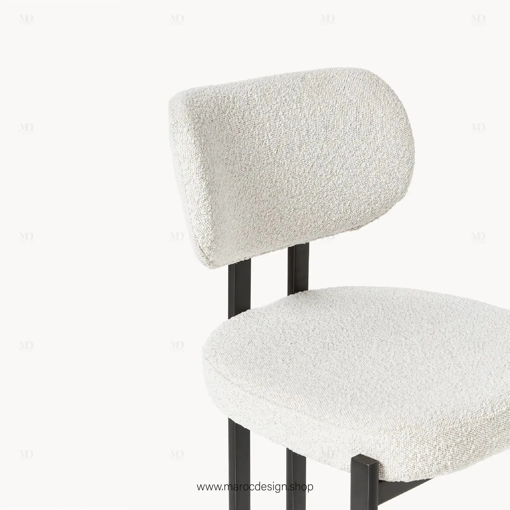 CASTRO - La Chaise minimaliste adapté pour Salle à manger ou Bureau-Chaise, Table à Manger,-Maroc Design-Blanc-Maroc Design