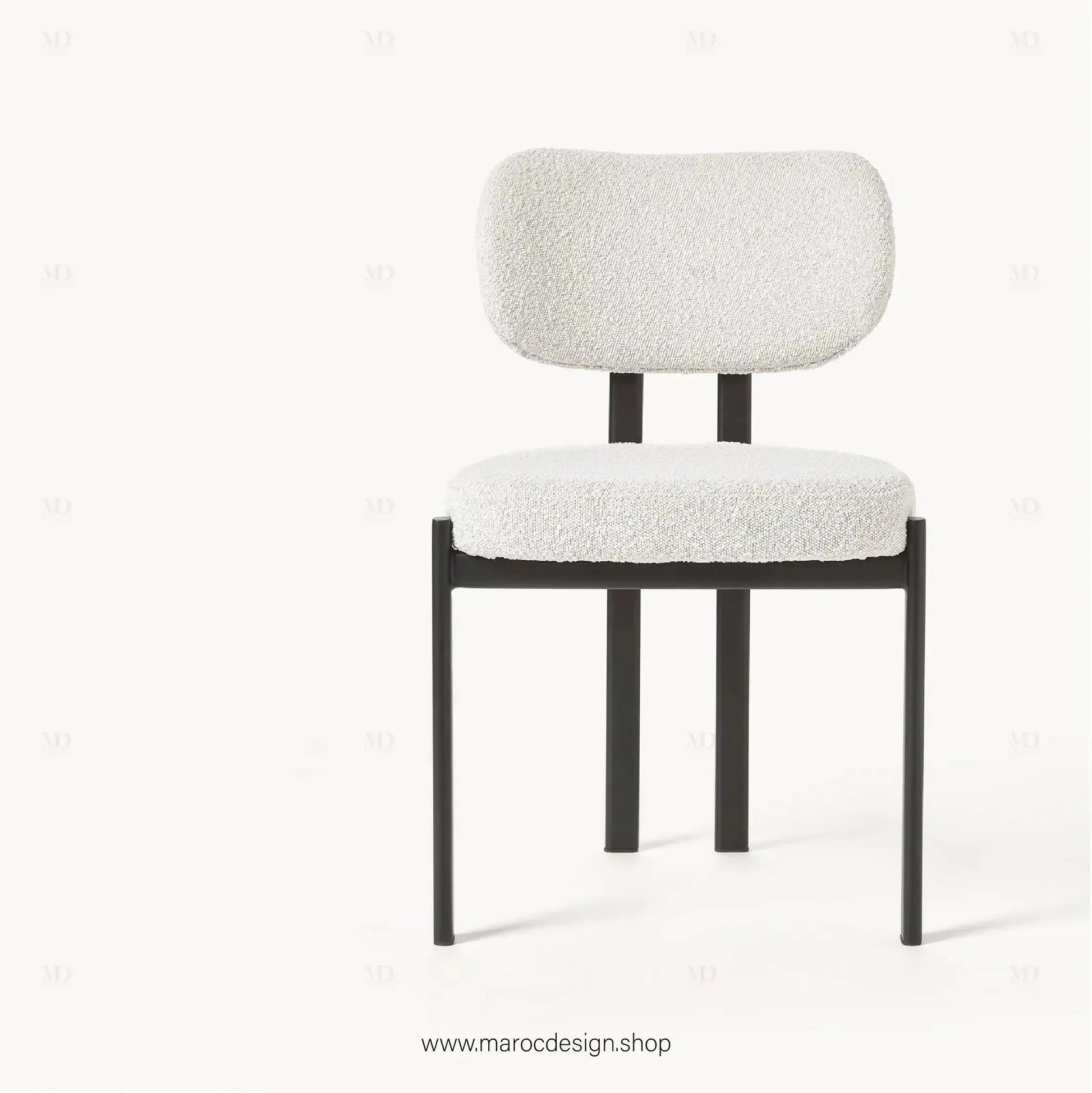 CASTRO - La Chaise minimaliste adapté pour Salle à manger ou Bureau-Chaise, Table à Manger,-Maroc Design-Blanc-Maroc Design