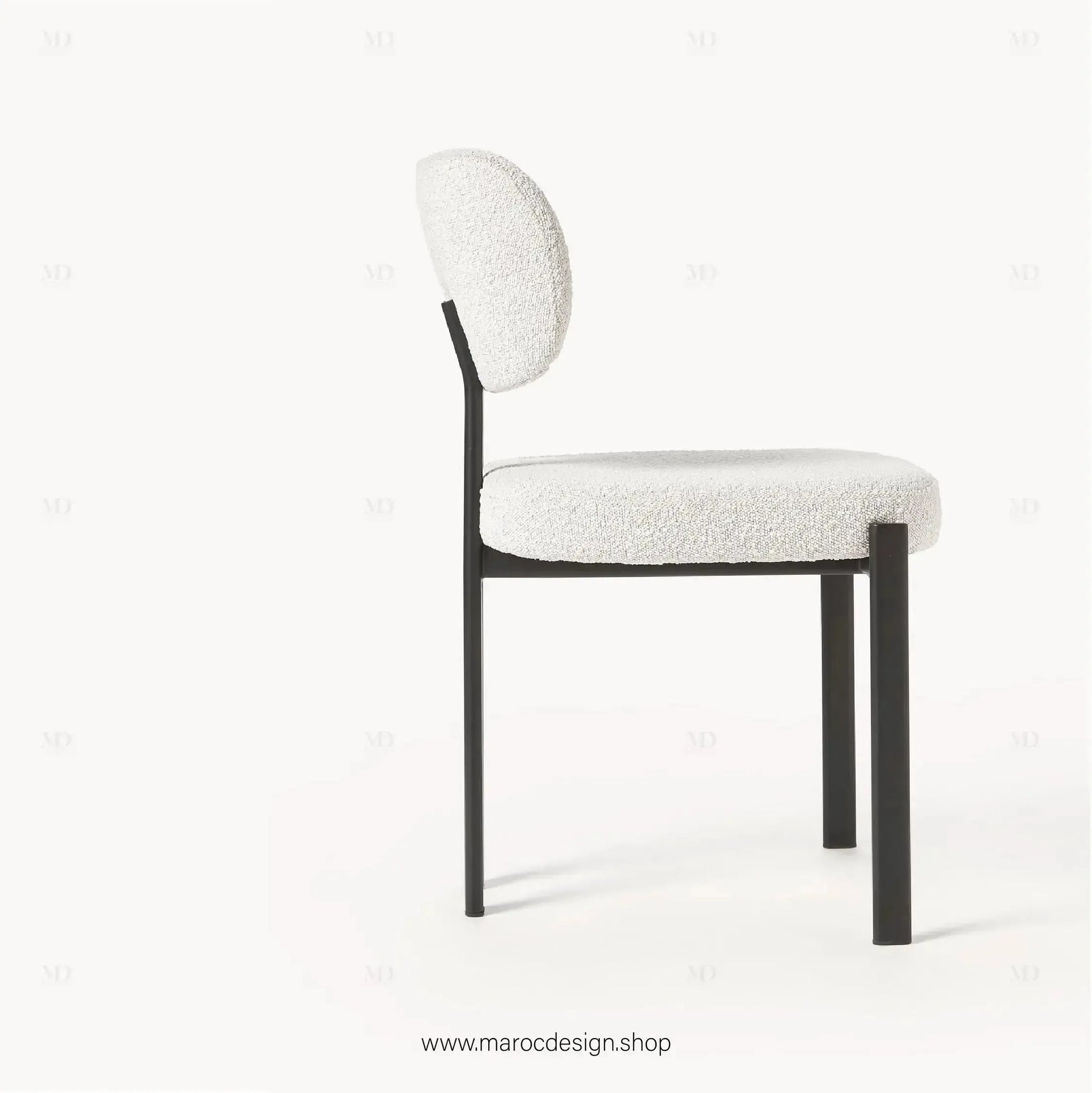 CASTRO - La Chaise minimaliste adapté pour Salle à manger ou Bureau-Chaise, Table à Manger,-Maroc Design-Blanc-Maroc Design
