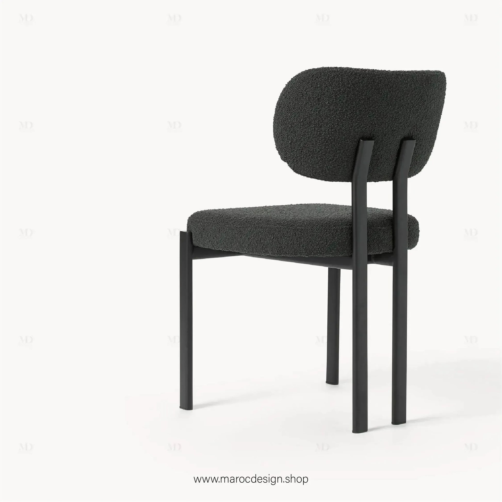 CASTRO - La Chaise minimaliste adapté pour Salle à manger ou Bureau-Chaise, Table à Manger,-Maroc Design-Noir-Maroc Design