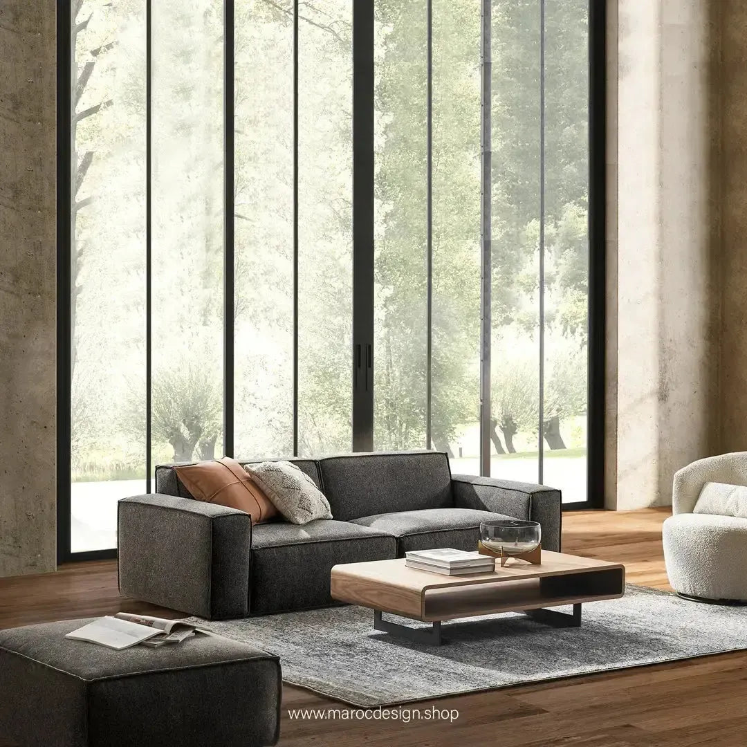 Canapé 2 Places / BOXTER / Sophistication et Confort-canapé, fauteil, Meridienne,-Maroc Design-Velour-Maroc Design