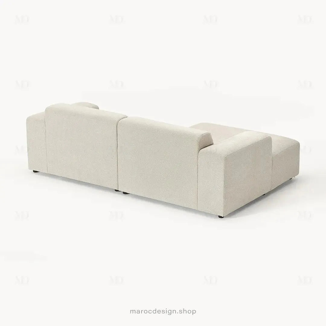 Canapé 2 Places XL MELVANA – Beige Clair Modulaire | Maroc Design-canapé, fauteil, Pouf, Meridienne-Maroc Design-Maroc Design