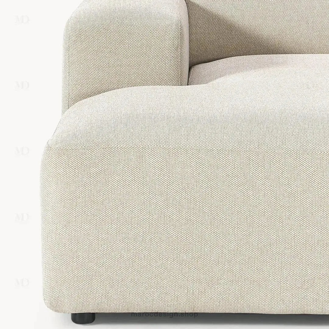 Canapé 2 Places XL MELVANA – Beige Clair Modulaire | Maroc Design-canapé, fauteil, Pouf, Meridienne-Maroc Design-Maroc Design