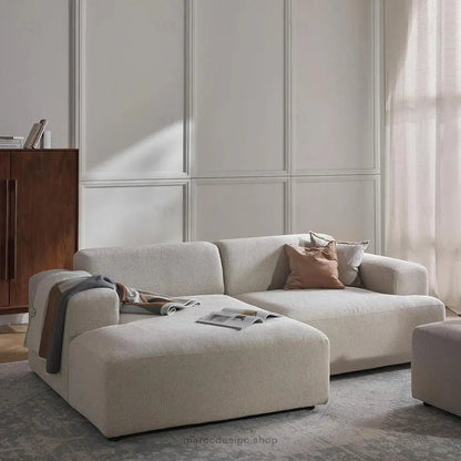 Canapé 2 Places XL MELVANA – Beige Clair Modulaire | Maroc Design-canapé, fauteil, Pouf, Meridienne-Maroc Design-Maroc Design