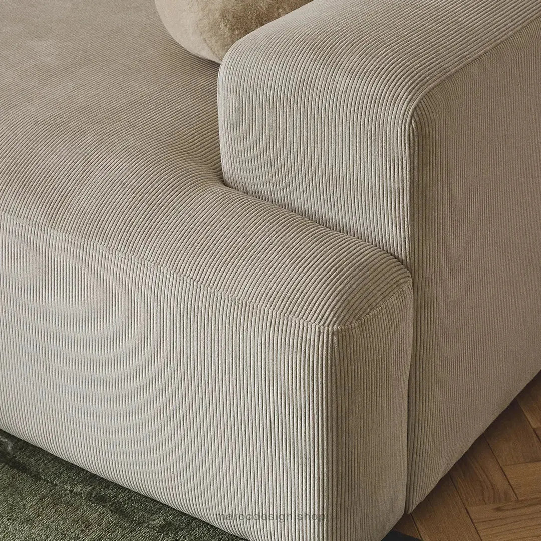 Canapé 2 Places XL MELVANA – Beige Modulaire | Maroc Design-canapé, fauteil, Pouf, Meridienne-Maroc Design-Maroc Design