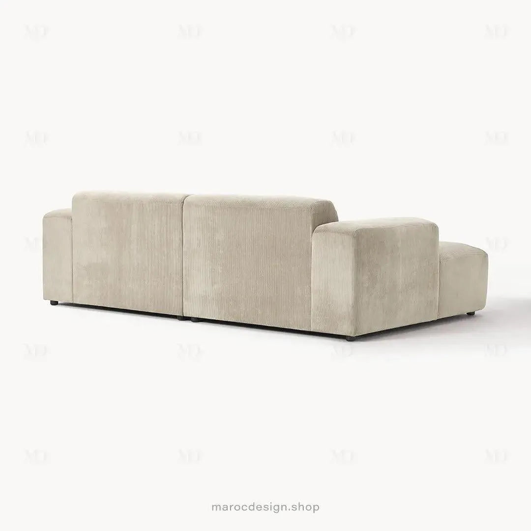 Canapé 2 Places XL MELVANA – Beige Modulaire | Maroc Design-canapé, fauteil, Pouf, Meridienne-Maroc Design-Maroc Design