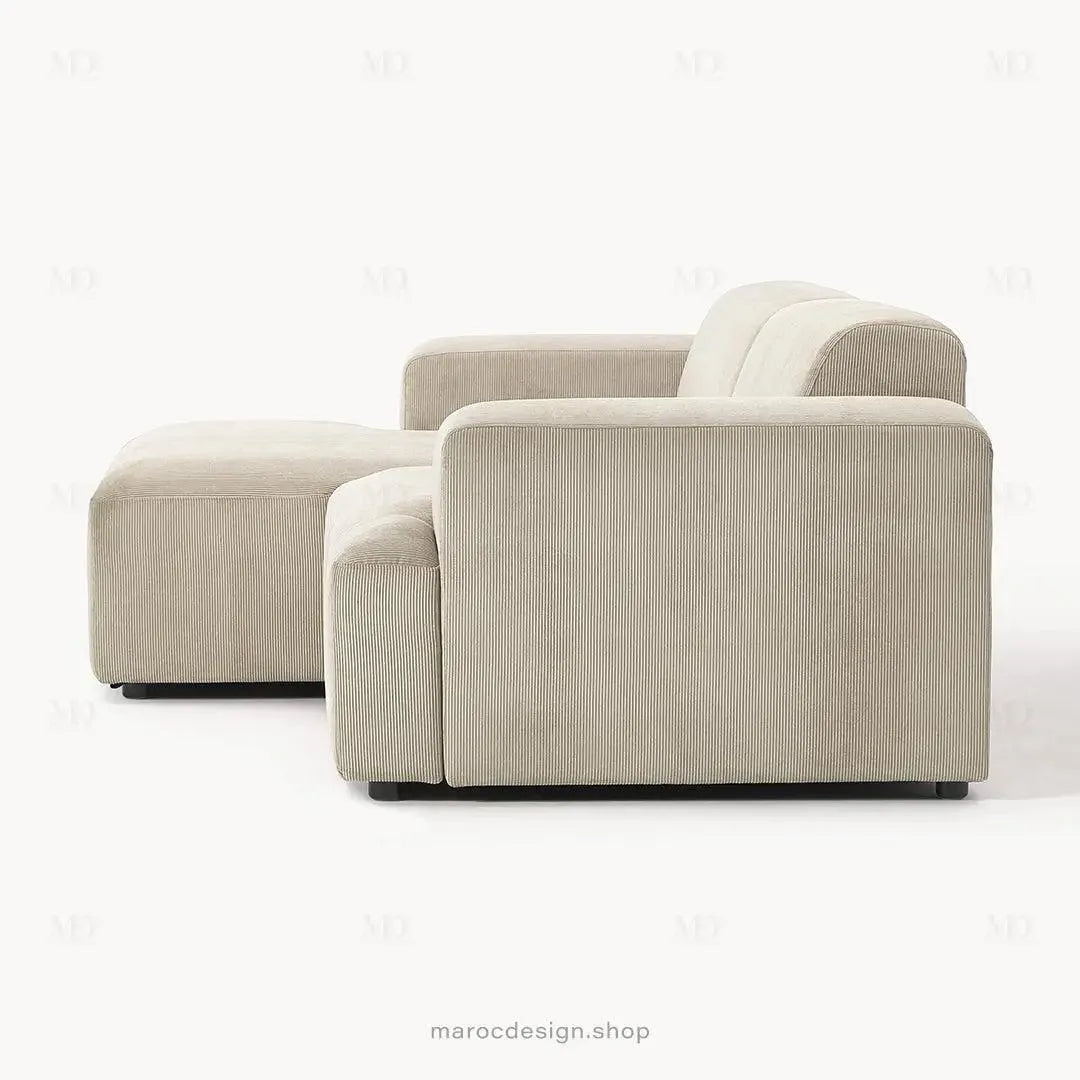 Canapé 2 Places XL MELVANA – Beige Modulaire | Maroc Design-canapé, fauteil, Pouf, Meridienne-Maroc Design-Maroc Design