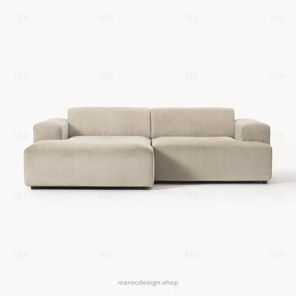 Canapé 2 Places XL MELVANA – Beige Modulaire | Maroc Design-canapé, fauteil, Pouf, Meridienne-Maroc Design-Maroc Design