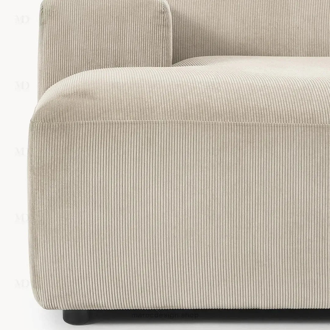 Canapé 2 Places XL MELVANA – Beige Modulaire | Maroc Design-canapé, fauteil, Pouf, Meridienne-Maroc Design-Maroc Design