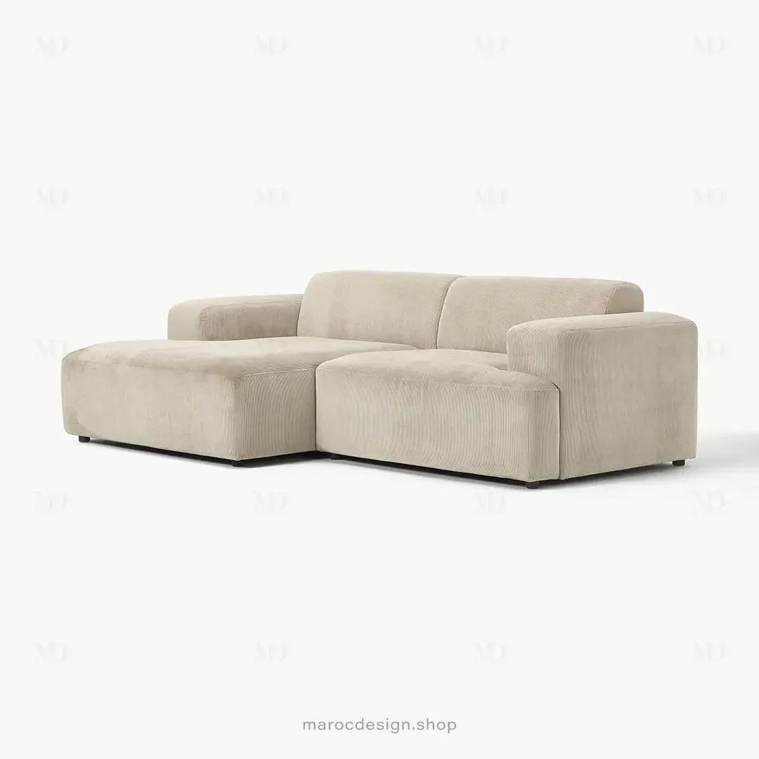 Canapé 2 Places XL MELVANA – Beige Modulaire | Maroc Design-canapé, fauteil, Pouf, Meridienne-Maroc Design-Maroc Design