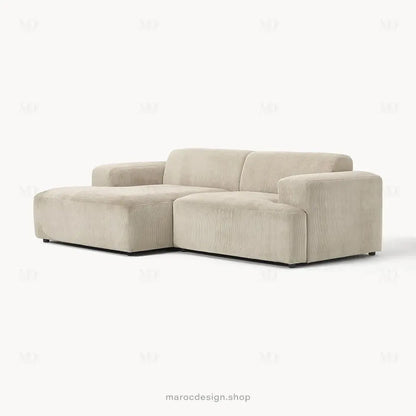 Canapé 2 Places XL MELVANA – Beige Modulaire | Maroc Design-canapé, fauteil, Pouf, Meridienne-Maroc Design-Maroc Design