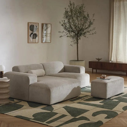Canapé 2 Places XL MELVANA – Beige Modulaire | Maroc Design-canapé, fauteil, Pouf, Meridienne-Maroc Design-Maroc Design