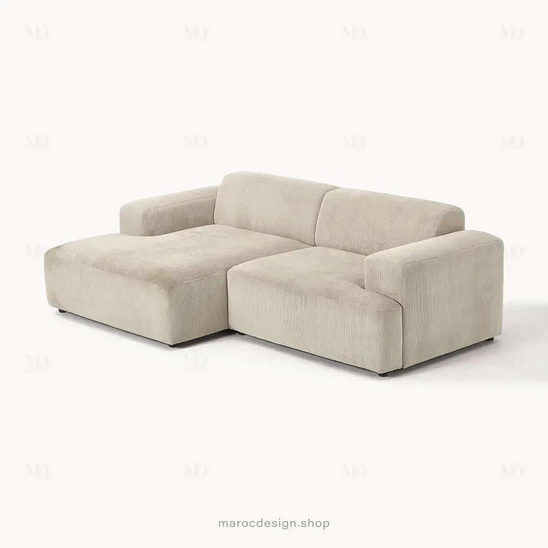 Canapé 2 Places XL MELVANA – Beige Modulaire | Maroc Design-canapé, fauteil, Pouf, Meridienne-Maroc Design-Maroc Design