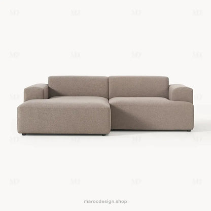 Canapé 2 Places XL MELVANA – Beige Taupe Modulaire | Maroc Design-canapé, fauteil, Pouf, Meridienne-Maroc Design-Maroc Design
