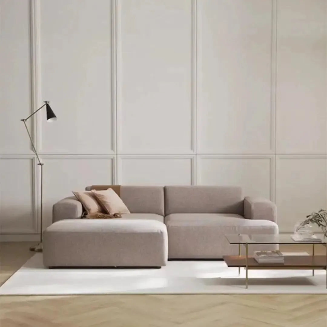 Canapé 2 Places XL MELVANA – Beige Taupe Modulaire | Maroc Design-canapé, fauteil, Pouf, Meridienne-Maroc Design-Maroc Design