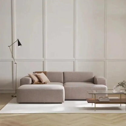 Canapé 2 Places XL MELVANA – Beige Taupe Modulaire | Maroc Design-canapé, fauteil, Pouf, Meridienne-Maroc Design-Maroc Design