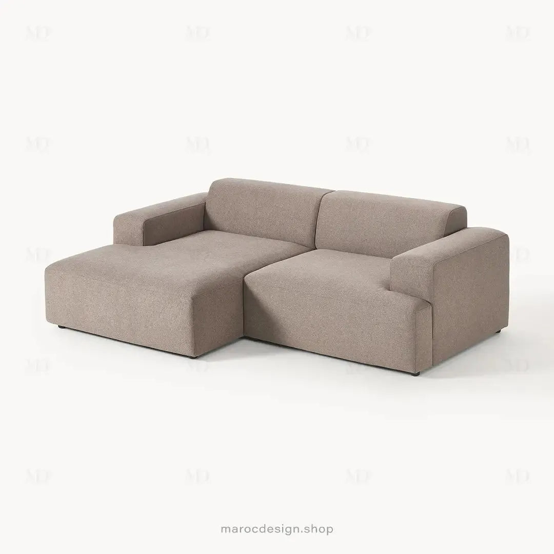 Canapé 2 Places XL MELVANA – Beige Taupe Modulaire | Maroc Design-canapé, fauteil, Pouf, Meridienne-Maroc Design-Maroc Design