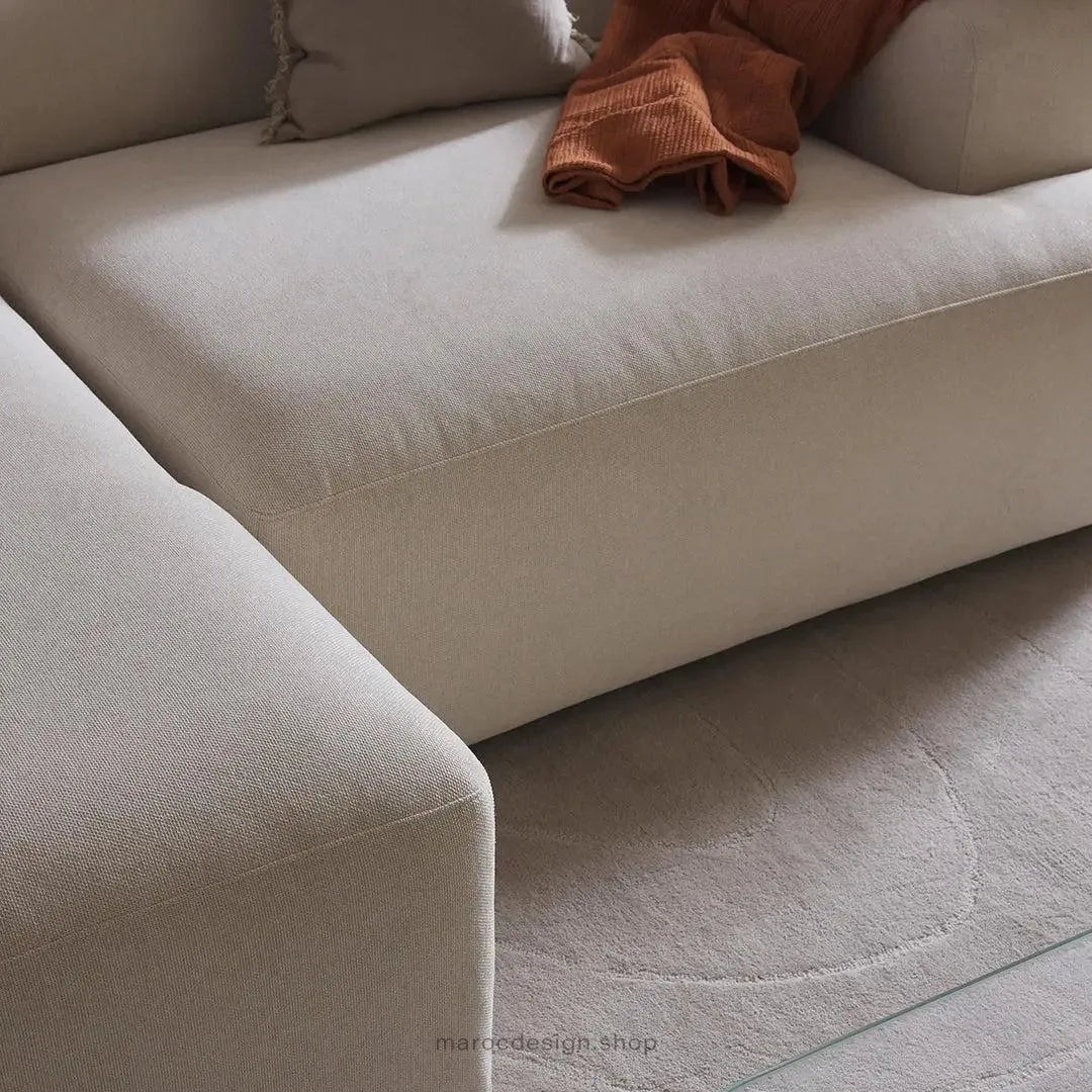 Canapé 2 Places XL MELVANA – Blanc Cassé Modulaire | Maroc Design-canapé, fauteil, Pouf, Meridienne-Maroc Design-Maroc Design