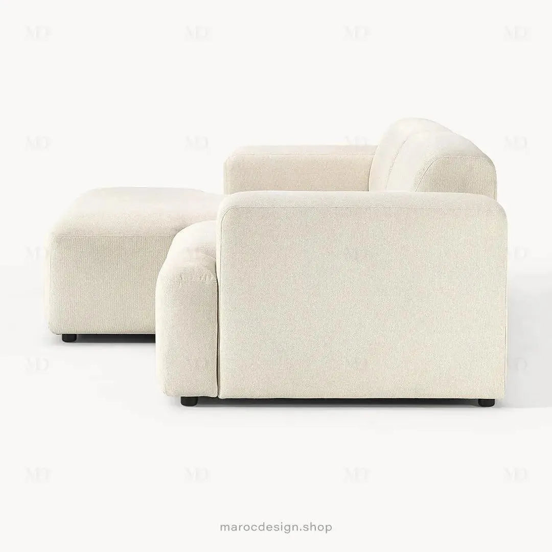 Canapé 2 Places XL MELVANA – Blanc Cassé Modulaire | Maroc Design-canapé, fauteil, Pouf, Meridienne-Maroc Design-Maroc Design