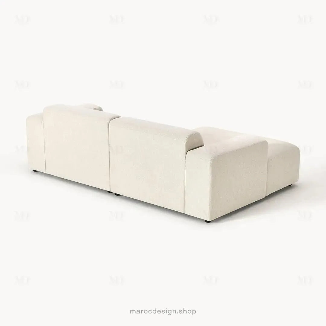 Canapé 2 Places XL MELVANA – Blanc Cassé Modulaire | Maroc Design-canapé, fauteil, Pouf, Meridienne-Maroc Design-Maroc Design